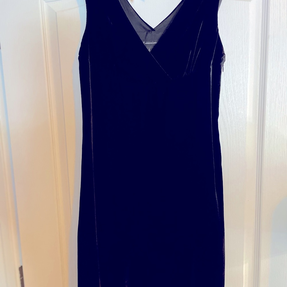 Classic BLACK VELVET Little Black Dress. Perfect Holiday Dress.